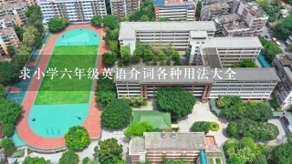 求小学六年级英语介词各种用法大全