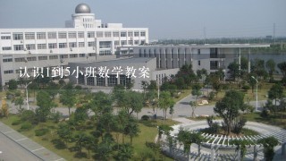 认识1到5小班数学教案