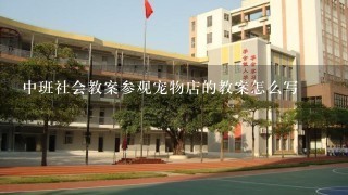 中班社会教案参观宠物店的教案怎么写