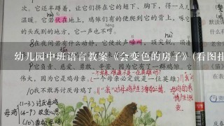 幼儿园中班语言教案《会变色的房子》(看图排序讲故