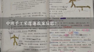 中班手工采莲蓬教案反思？