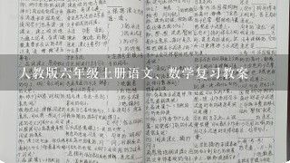 人教版六年级上册语文、数学复习教案