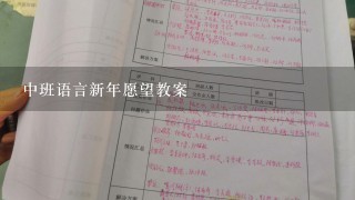 中班语言新年愿望教案