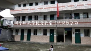 幼儿园小班数学优秀教案《认识数字3》