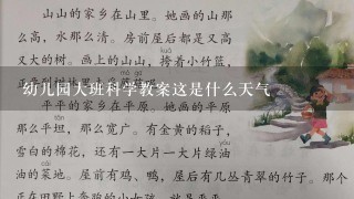 幼儿园大班科学教案这是什么天气