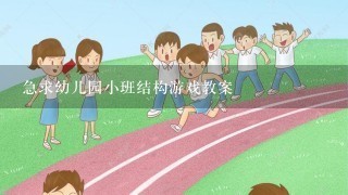 急求幼儿园小班结构游戏教案