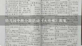 幼儿园中班分散活动《大滑梯》教案