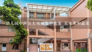 幼儿园中班五大领域数学教案 买水果和蔬菜