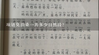 项链莫泊桑一共多少自然段？