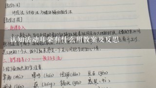 认知活动耳朵有什么用教案及反思