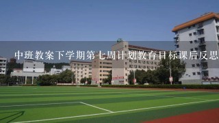 中班教案下学期第七周计划教育目标课后反思怎么写