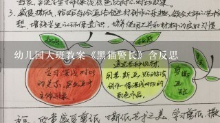 幼儿园大班教案《黑猫警长》含反思