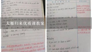 大雁归来优质课教案