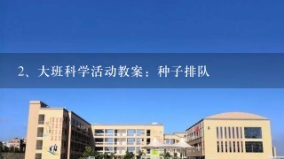 大班科学活动教案：种子排队