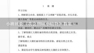 小班社会《我会照顾小植物》教案