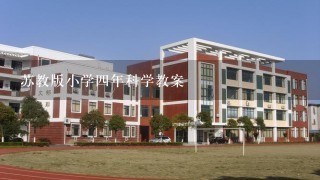 苏教版小学四年科学教案