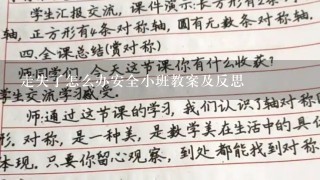 走失了怎么办安全小班教案及反思