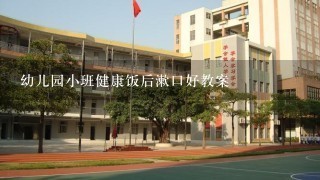 幼儿园小班健康饭后漱口好教案