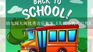 幼儿园大班优秀音乐教案《几只小鸭几只鸟》