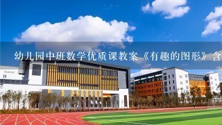 幼儿园中班数学优质课教案《有趣的图形》含反思