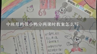 中班母鸭带小鸭分两课时教案怎么写