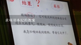 求项羽本纪的教案