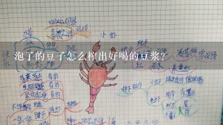 泡了的豆子怎么榨出好喝的豆浆？