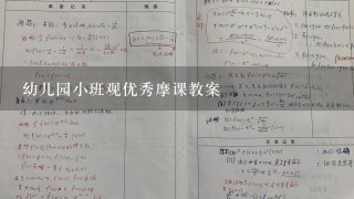 幼儿园小班观优秀摩课教案