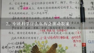 中班科学什么东西会滚动教案