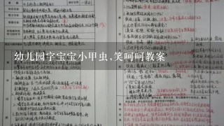 幼儿园字宝宝小甲虫,笑呵呵教案