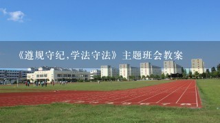 《遵规守纪,学法守法》主题班会教案