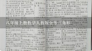 八年级上册数学人教版全等三角形