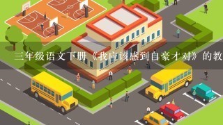 三年级语文下册《我应该感到自豪才对》的教学教案