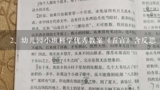 幼儿园小班科学优秀教案《五官》含反思