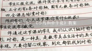 语文二上：《小鸟和牵牛花》教案