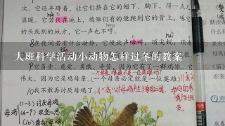 大班科学活动小动物怎样过冬的教案