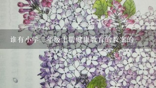 谁有小学二年级上册健康教育的教案的