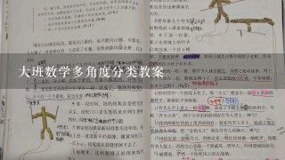 大班数学多角度分类教案