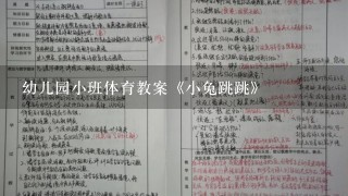 幼儿园小班体育教案《小兔跳跳》