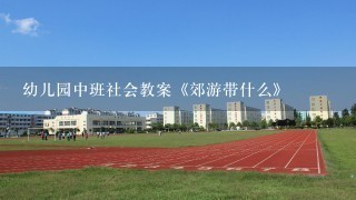 幼儿园中班社会教案《郊游带什么》