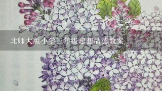 北师大版小学三年级思想品德教案