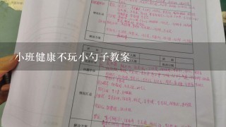 小班健康不玩小勺子教案