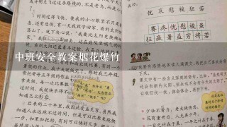 中班安全教案烟花爆竹