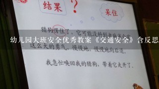 幼儿园大班安全优秀教案《交通安全》含反思