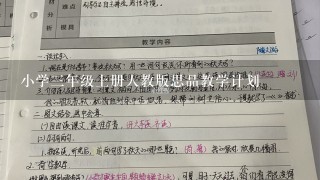 小学三年级上册人教版思品教学计划