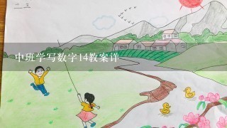 中班学写数字14教案详