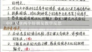 中班健康两个好朋友教学反思