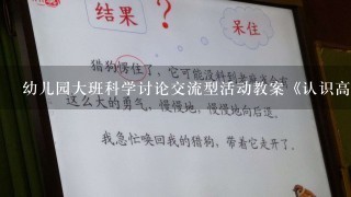 幼儿园大班科学讨论交流型活动教案《认识高速公路》