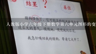 人教版小学六年级下册数学第六单元图形的变换教案