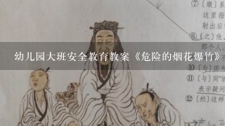 幼儿园大班安全教育教案《危险的烟花爆竹》含反思